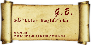 Göttler Boglárka névjegykártya